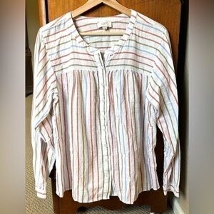Loft striped button down top
